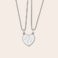 Engraved silver pendant broken heart Engraved silver pendant broken heart
