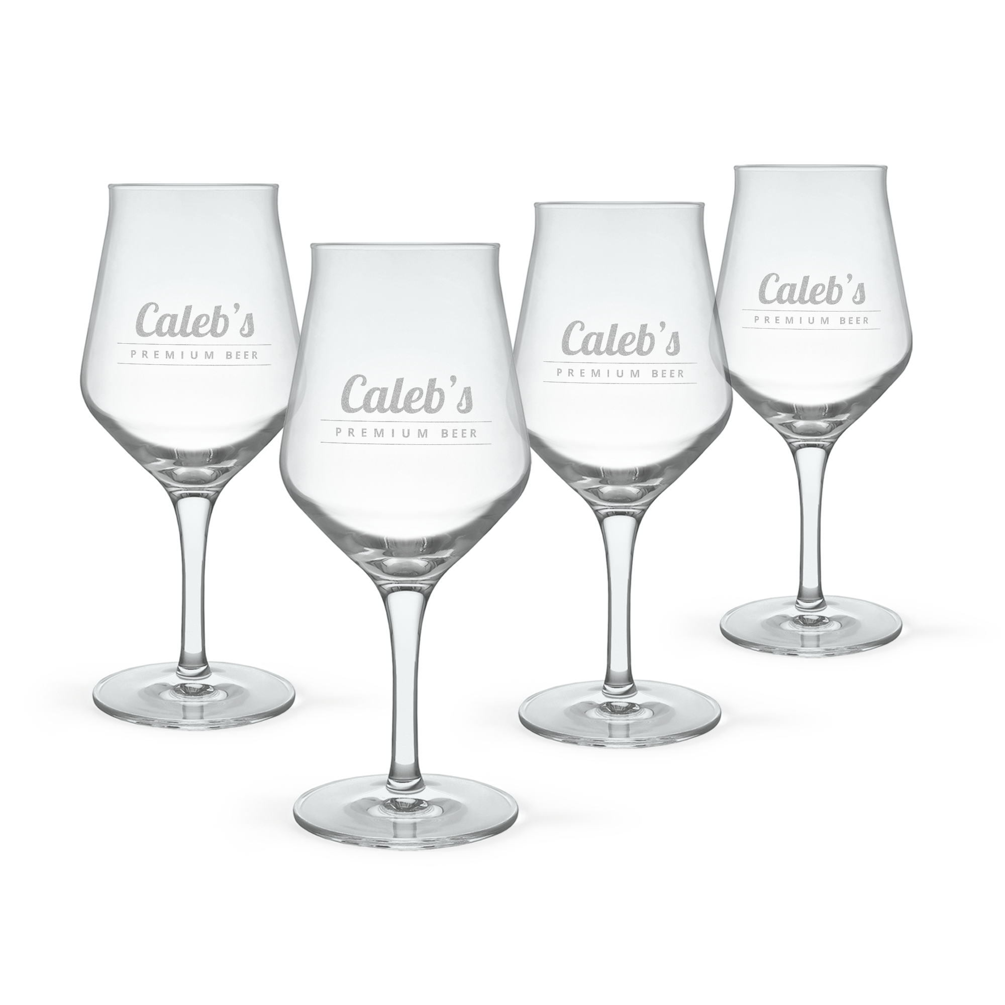 Engraved craft beer glass