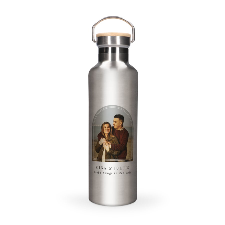 Bambus Trinkflasche mit Foto Bambus Trinkflasche mit Foto