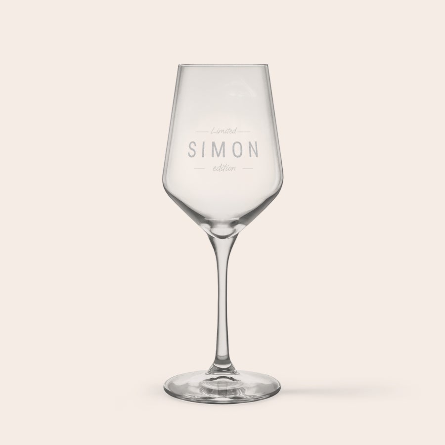 Witte wijnglas graveren Witte wijnglas graveren