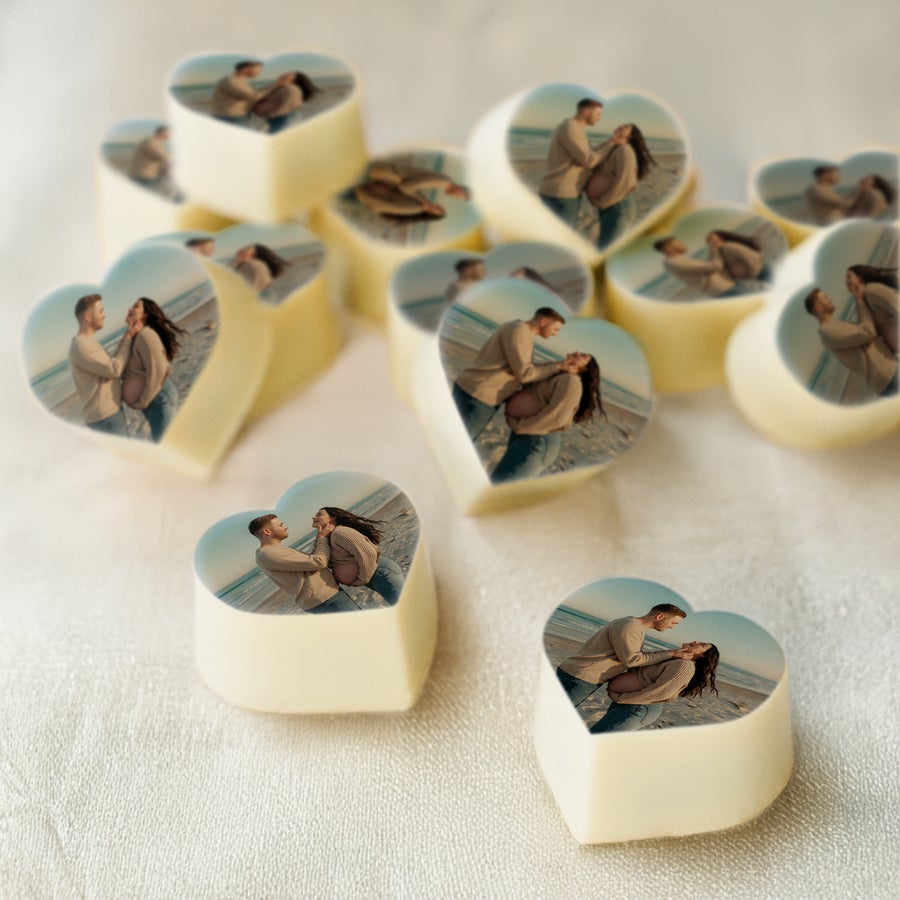 Personalised Photo Chocolates - Hearts Personalised Photo Chocolates - Hearts