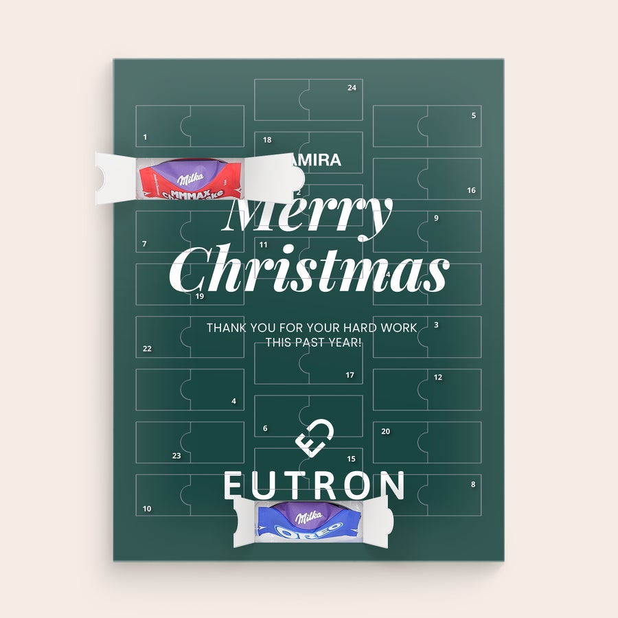 Personalised advent calendar - Milka chocolate Personalised advent calendar - Milka chocolate