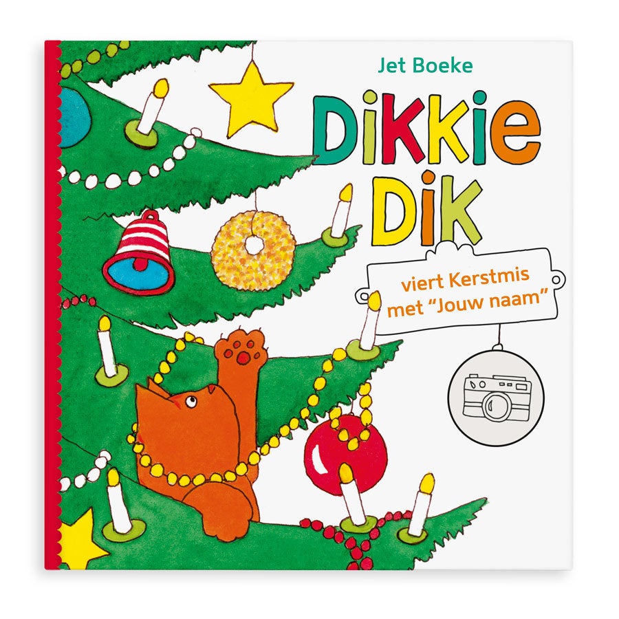 Boek met naam en foto - Dikkie Dik viert Kerstmis - Softcover