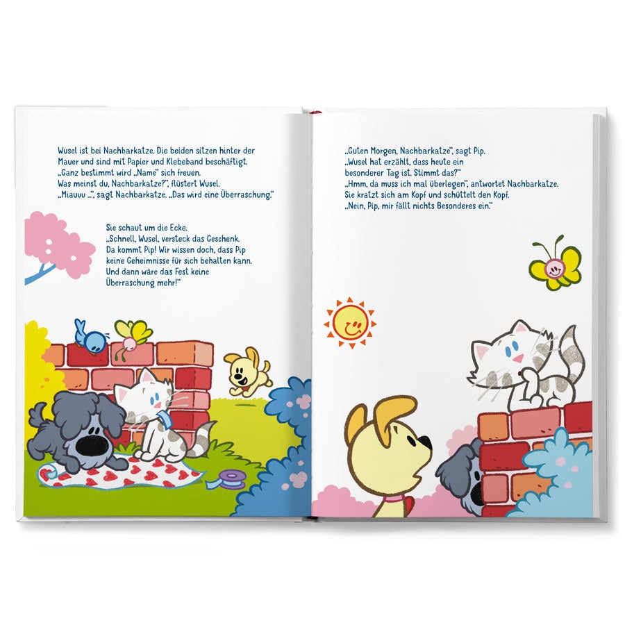 Kinderbuch Wusel & Pip - Geburtstag - XL personalisieren