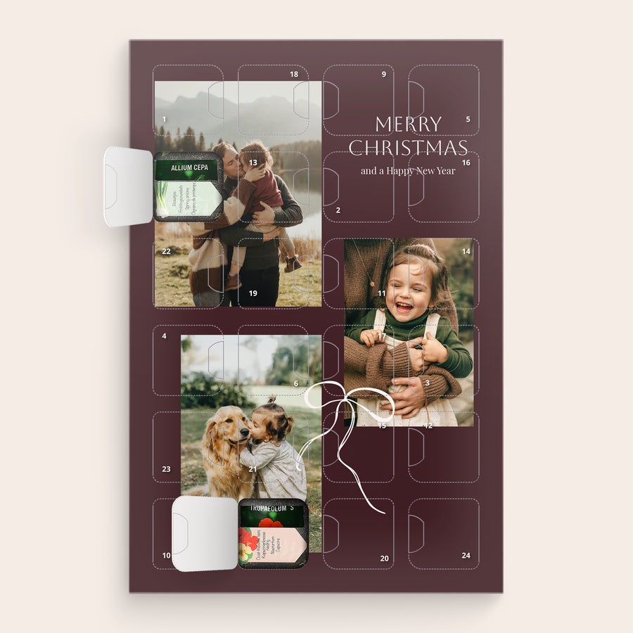 Gepersonaliseerde zaden adventskalender Gepersonaliseerde zaden adventskalender