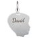 Engraved silver charm - Child's head - Boy