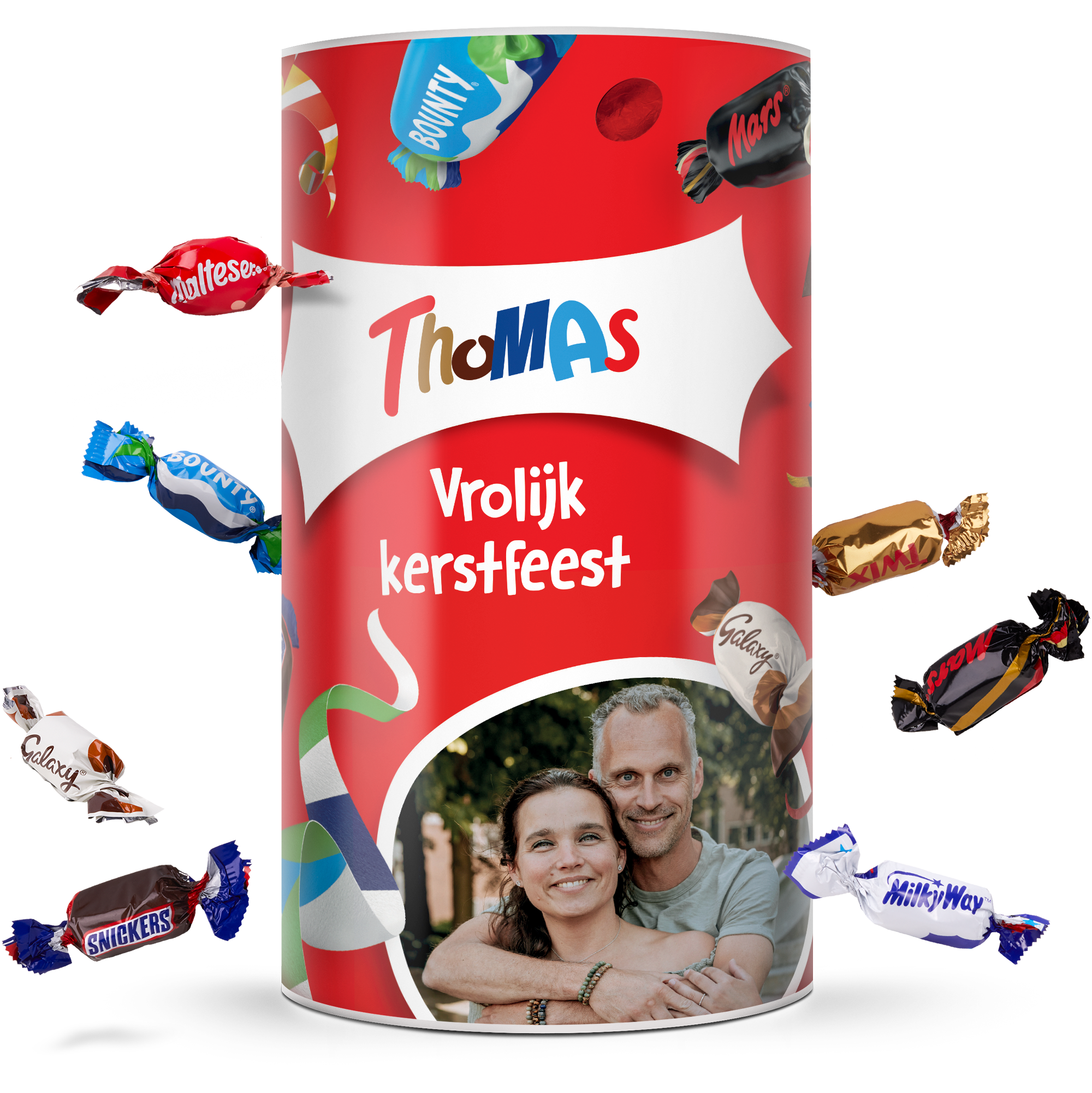 Celebrations XL chocolade cadeauverpakking met naam en foto