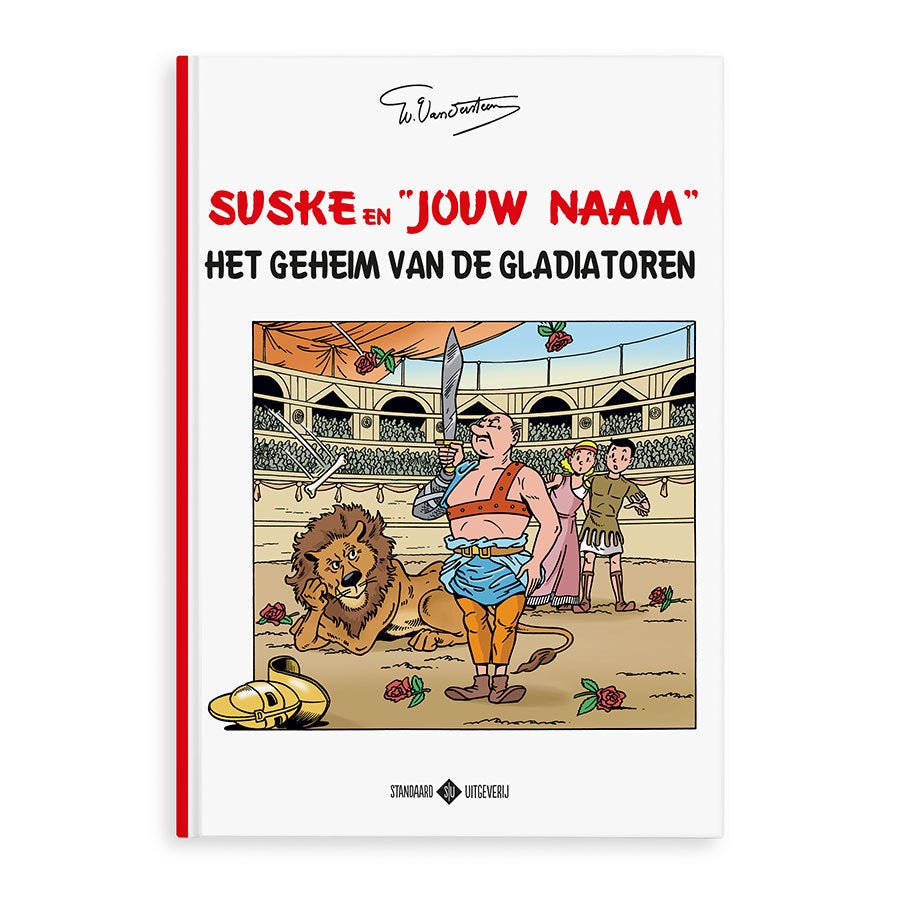 Persoonlijk stripboek - Suske en Wiske 'Het geheim van de gladiatoren' (Softcover)