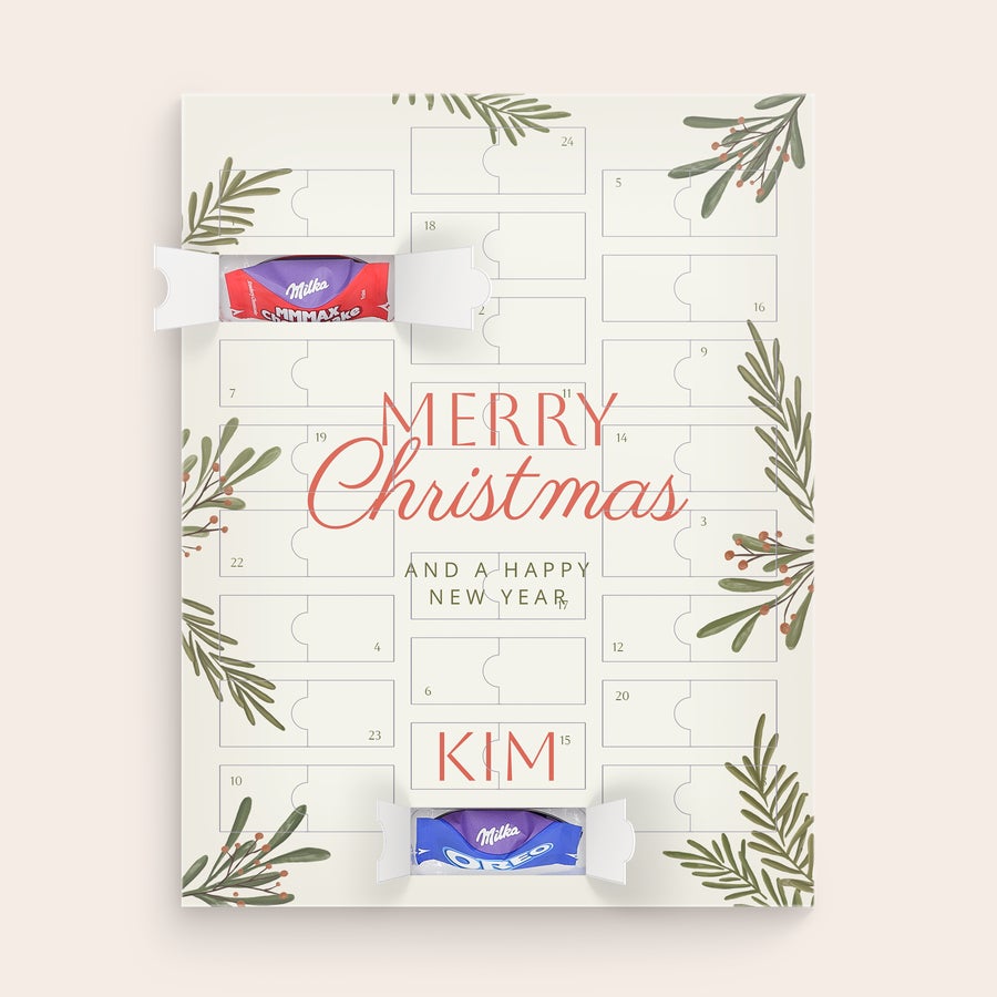 Personalised advent calendar - Milka chocolate Personalised advent calendar - Milka chocolate