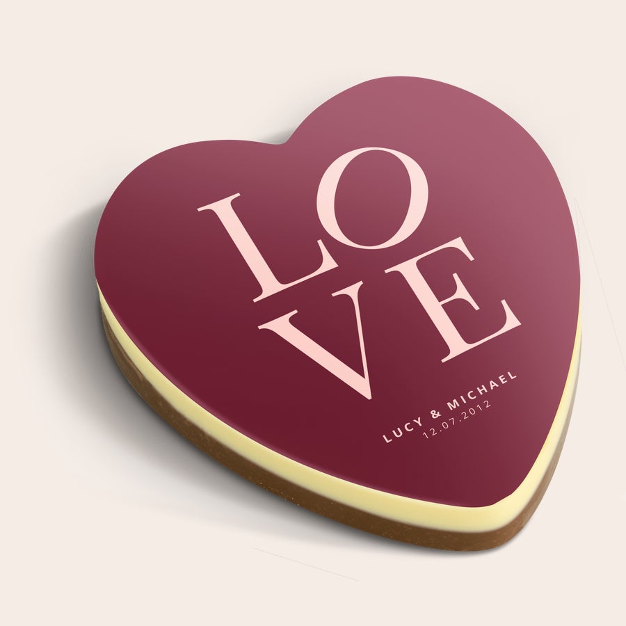 Personalised chocolate heart Personalised chocolate heart