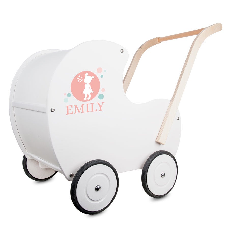 Personalised wooden toys - Baby stroller - Beech