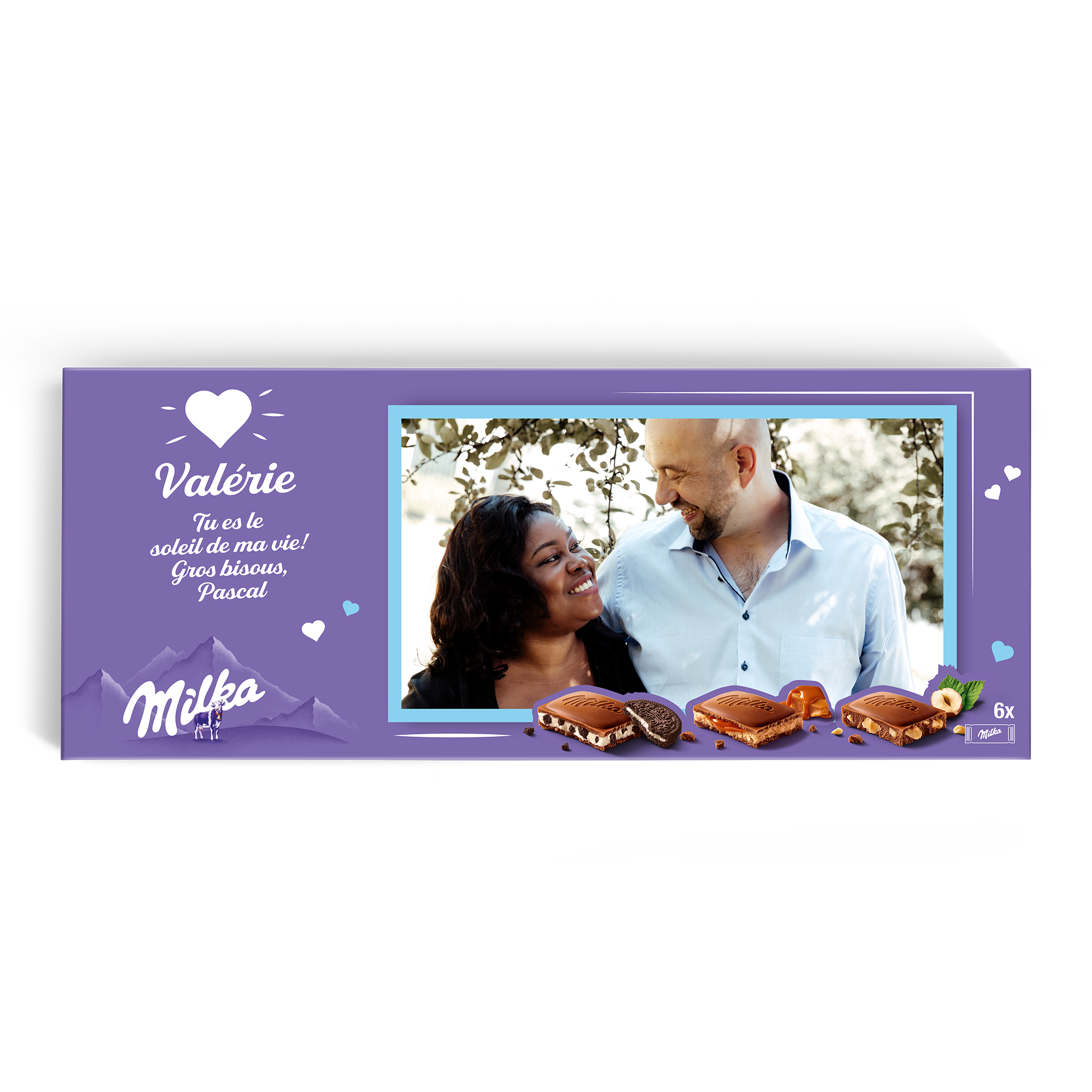 Méga tablette de chocolat Milka personnalisée