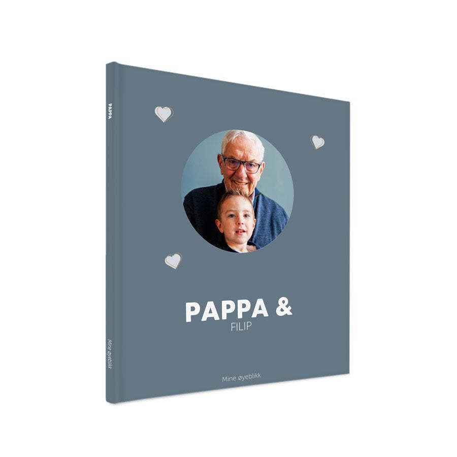 Fotoalbum - Bestefar & meg/oss - M - Stiv perm - 40 sider