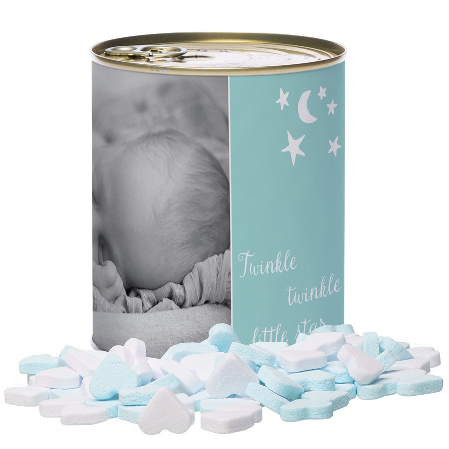 Cutiuță personalizată dulciuri - Inimioare - Băiețel Cutiuță personalizată dulciuri - Inimioare - Băiețel