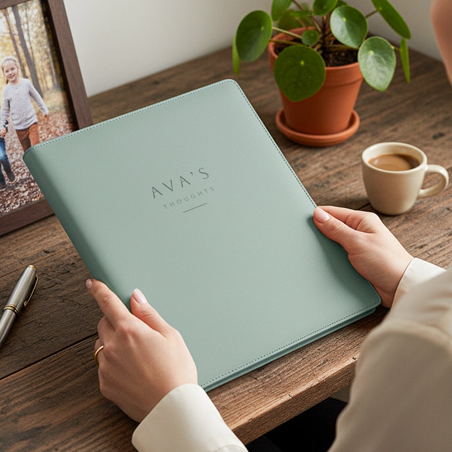 Estuche de piel personalizado para libreta Estuche de piel personalizado para libreta