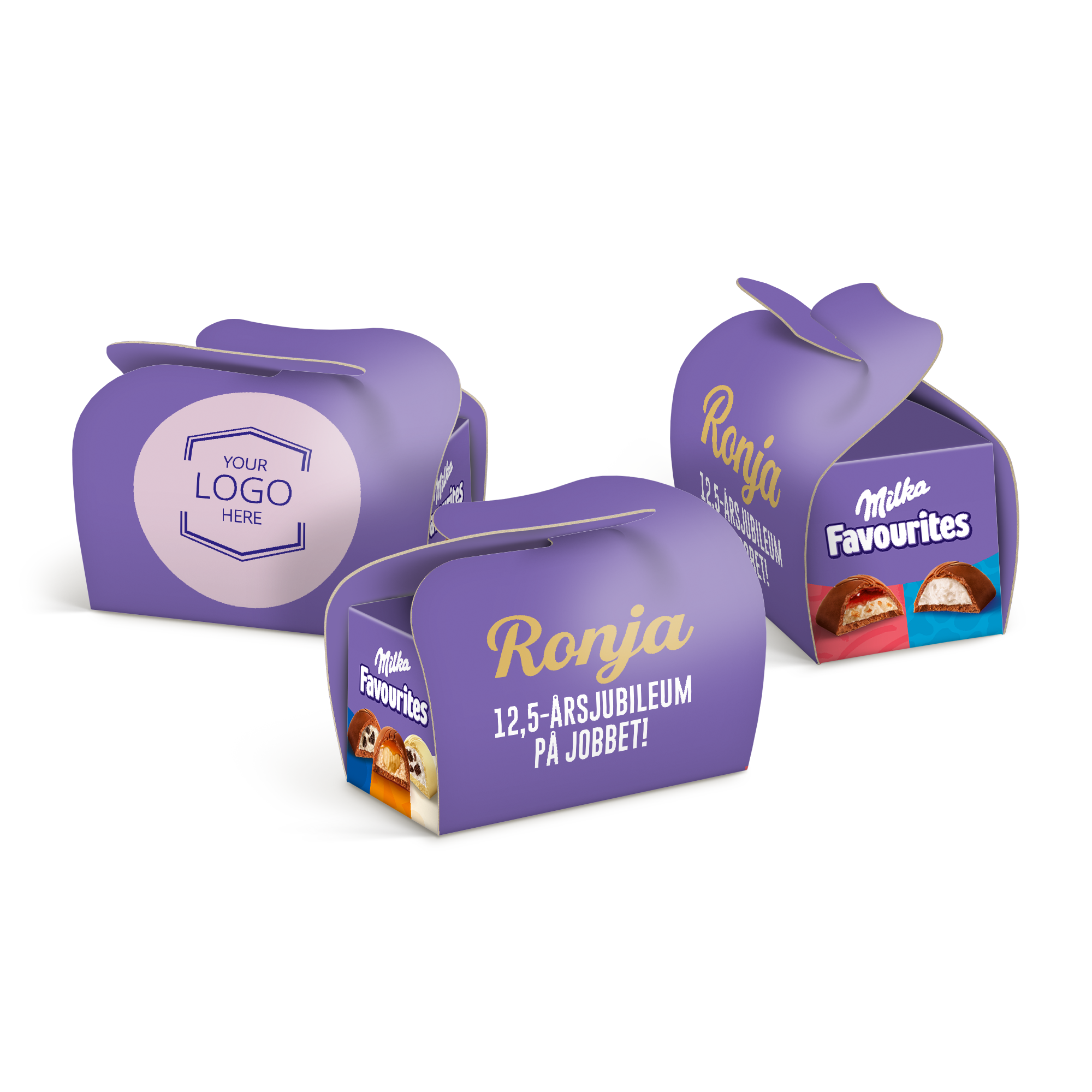 Personliga Milka Favourites gåvor till gästerna – DIY miniboxar