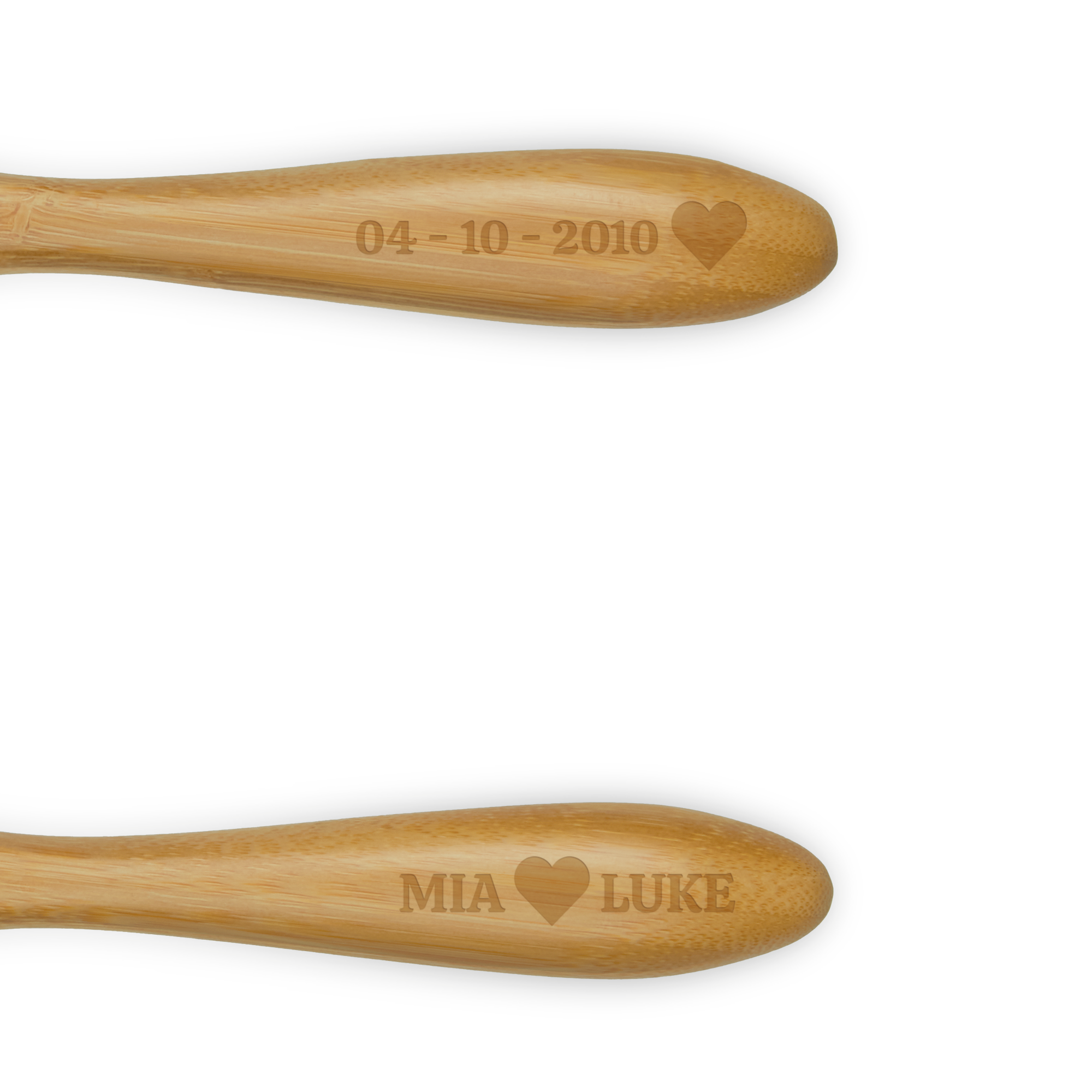 Servidores de salada de bambu personalizados