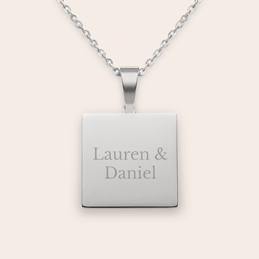 Necklace with square pendant Necklace with square pendant