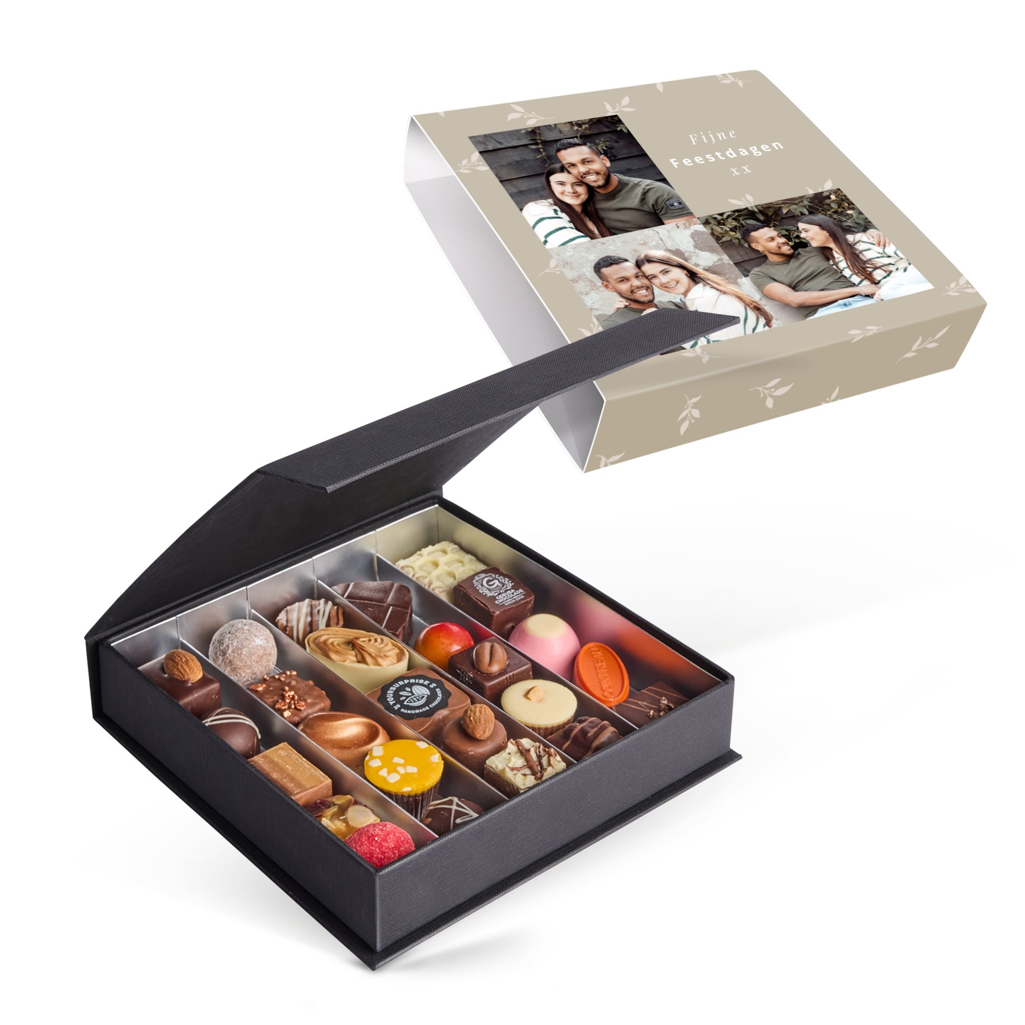 Luxe bonbon giftbox bedrukken Kerst (25 stuks)