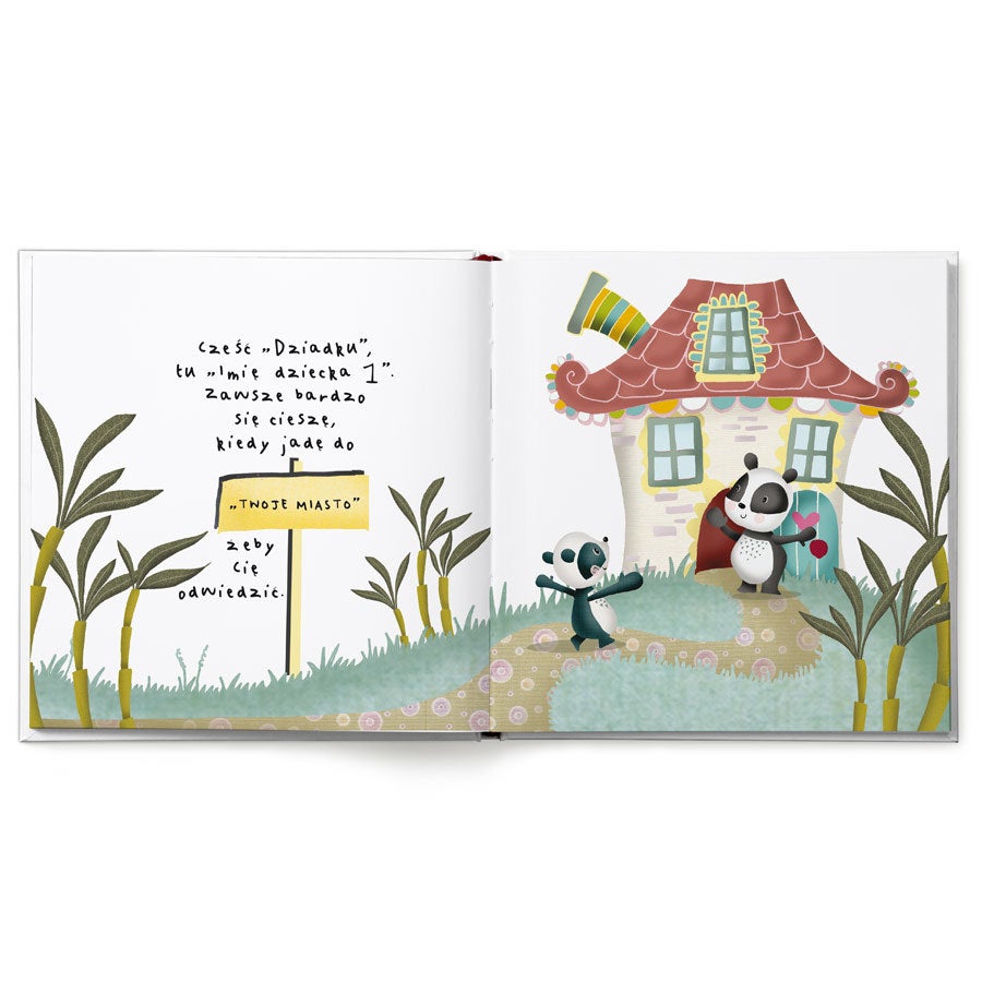 Personalizowana książka dla Babci i Dziadka Personalizowana książeczka dla ukochanego dziadka z tekstem i ilustracjami