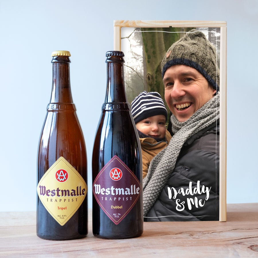 Set de cervezas Westmalle en caja personalizada - Día del Padre