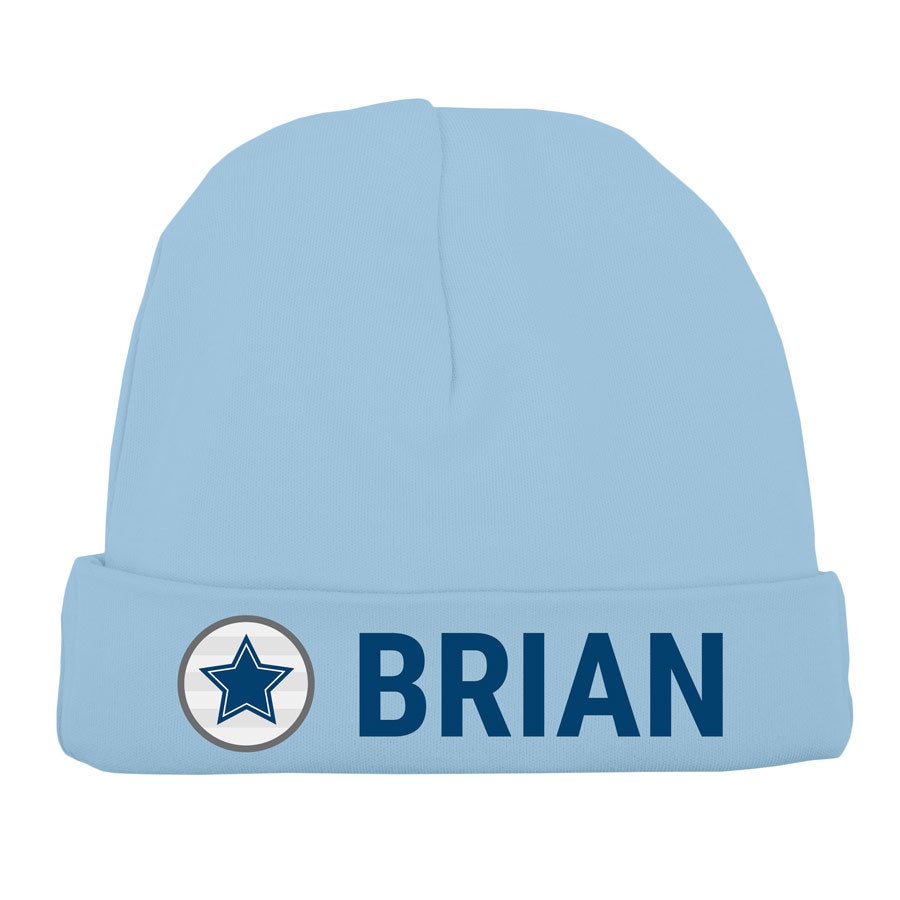 Personalised Baby Beanie - Baby Blue