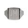Engraved silver signet ring - Men - Size 21