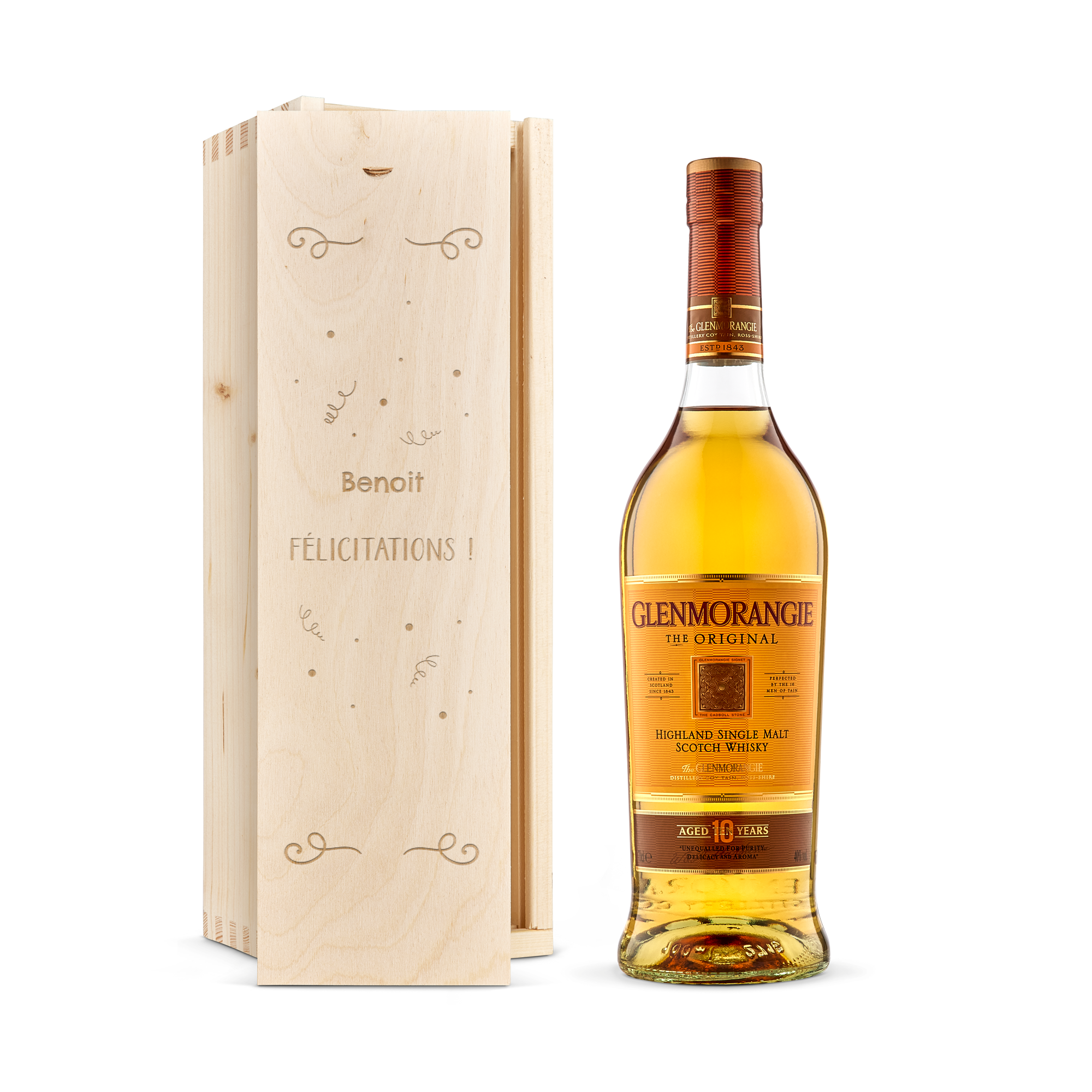 Whisky Glenmorangie - Coffret gravé