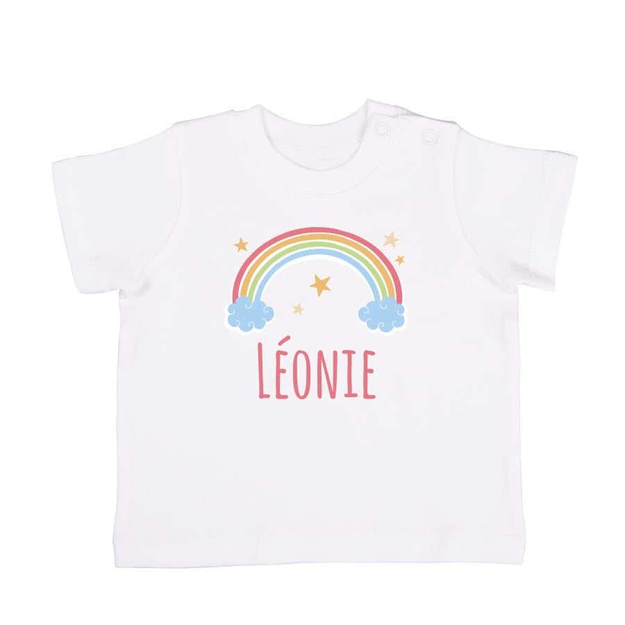 T-shirt bébé - Manches courtes - Blanc - 62/68