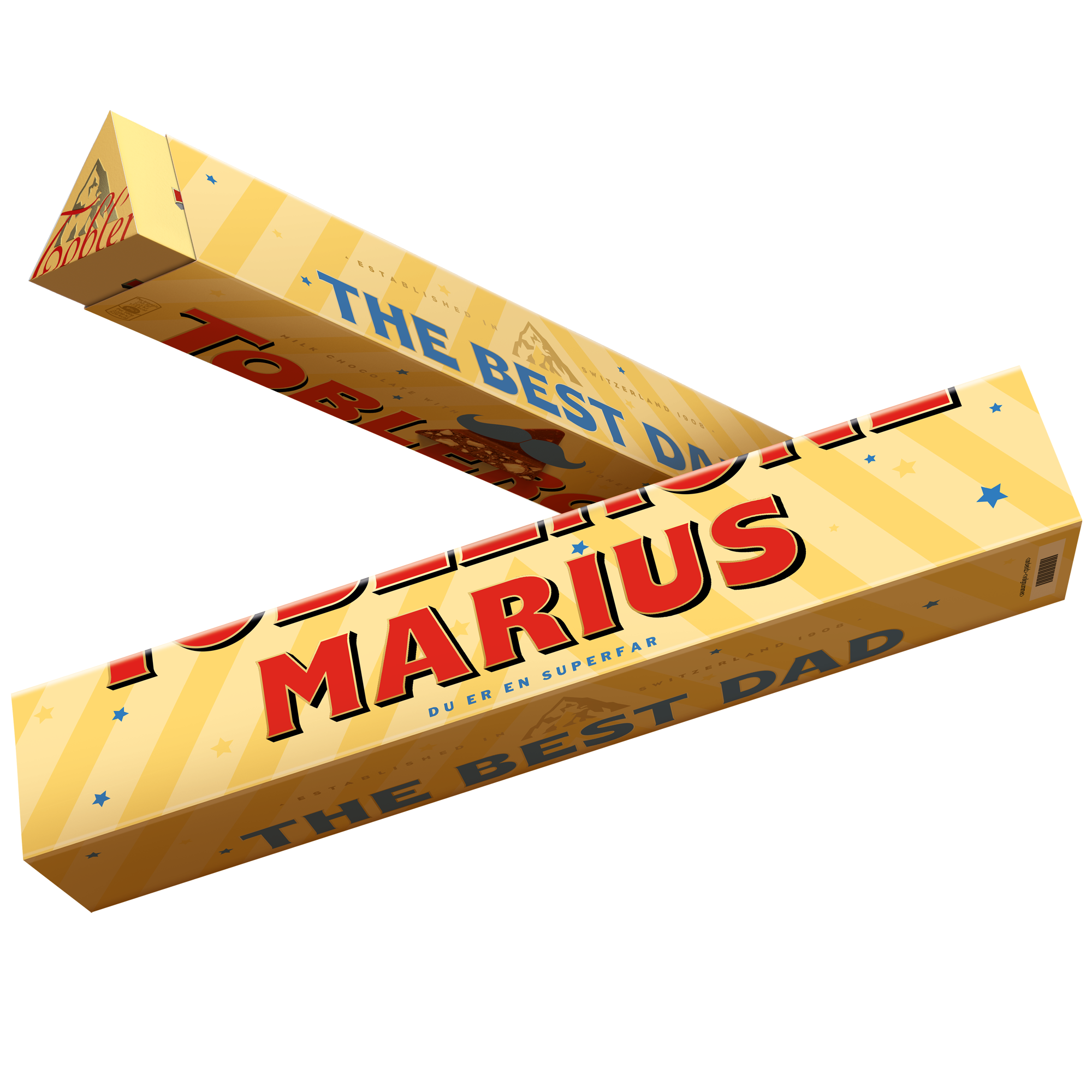 Toblerone med navn - Fars Dag