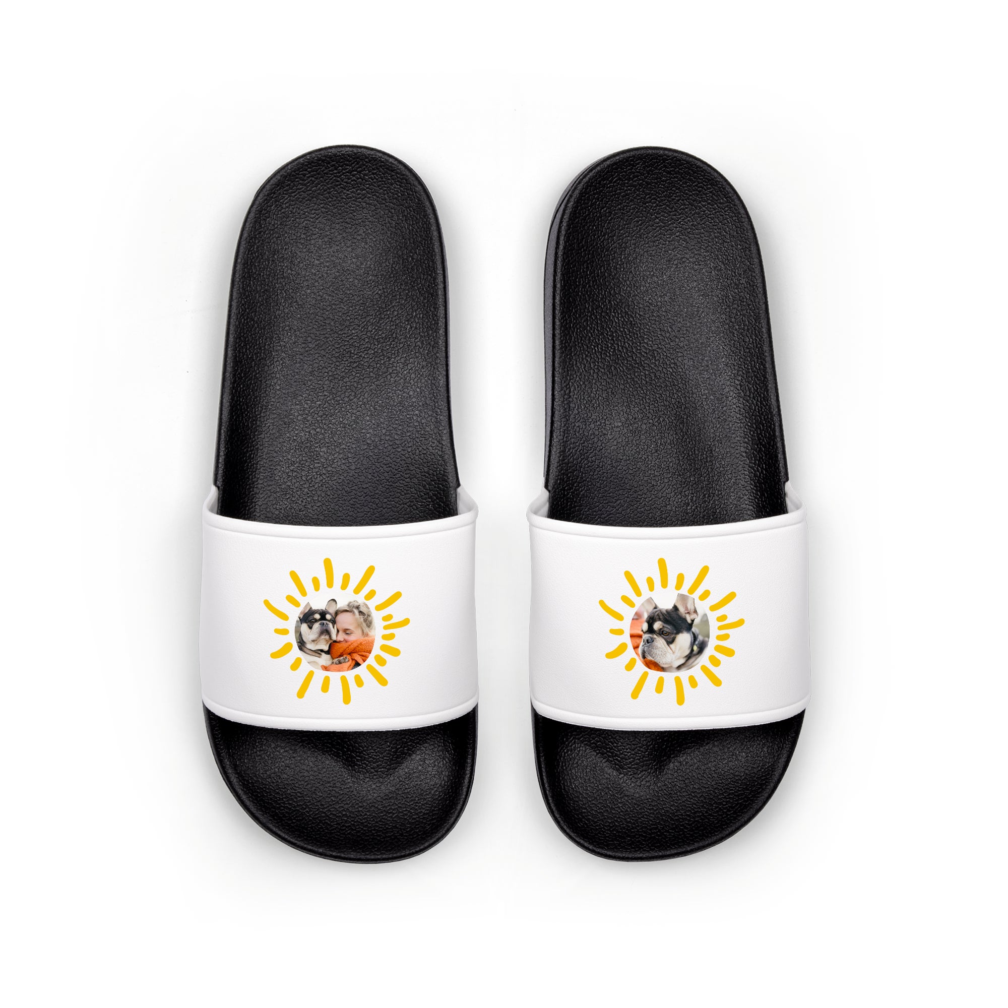 Badslippers bedrukken Zwart 43