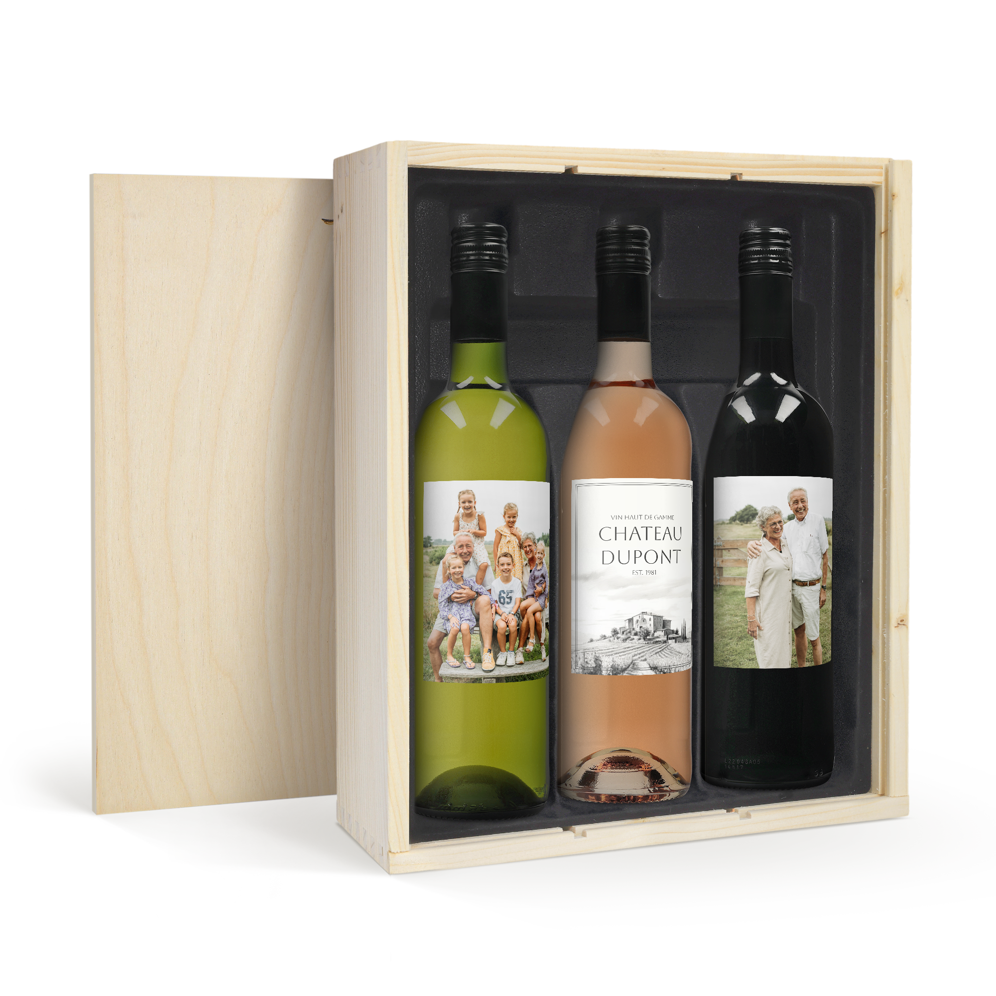 Coffret vin personnalisé - Belvy - Rouge, Blanc & Rosé