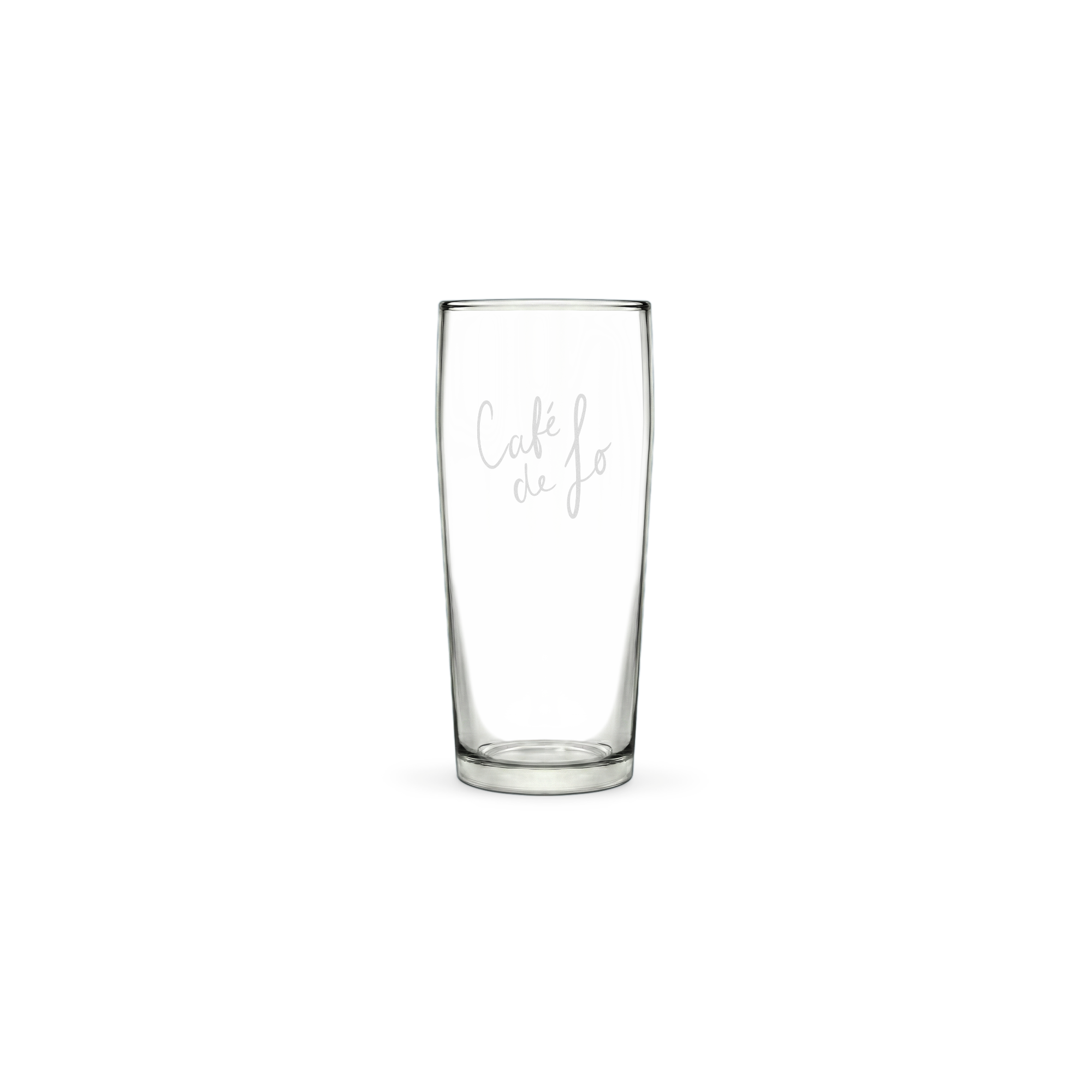 Bierglas fluitje graveren - 190 ml - 1 stuk met de naam "Café de Jo". Gepersonaliseerd bierglas fluitje met je eigen tekst.