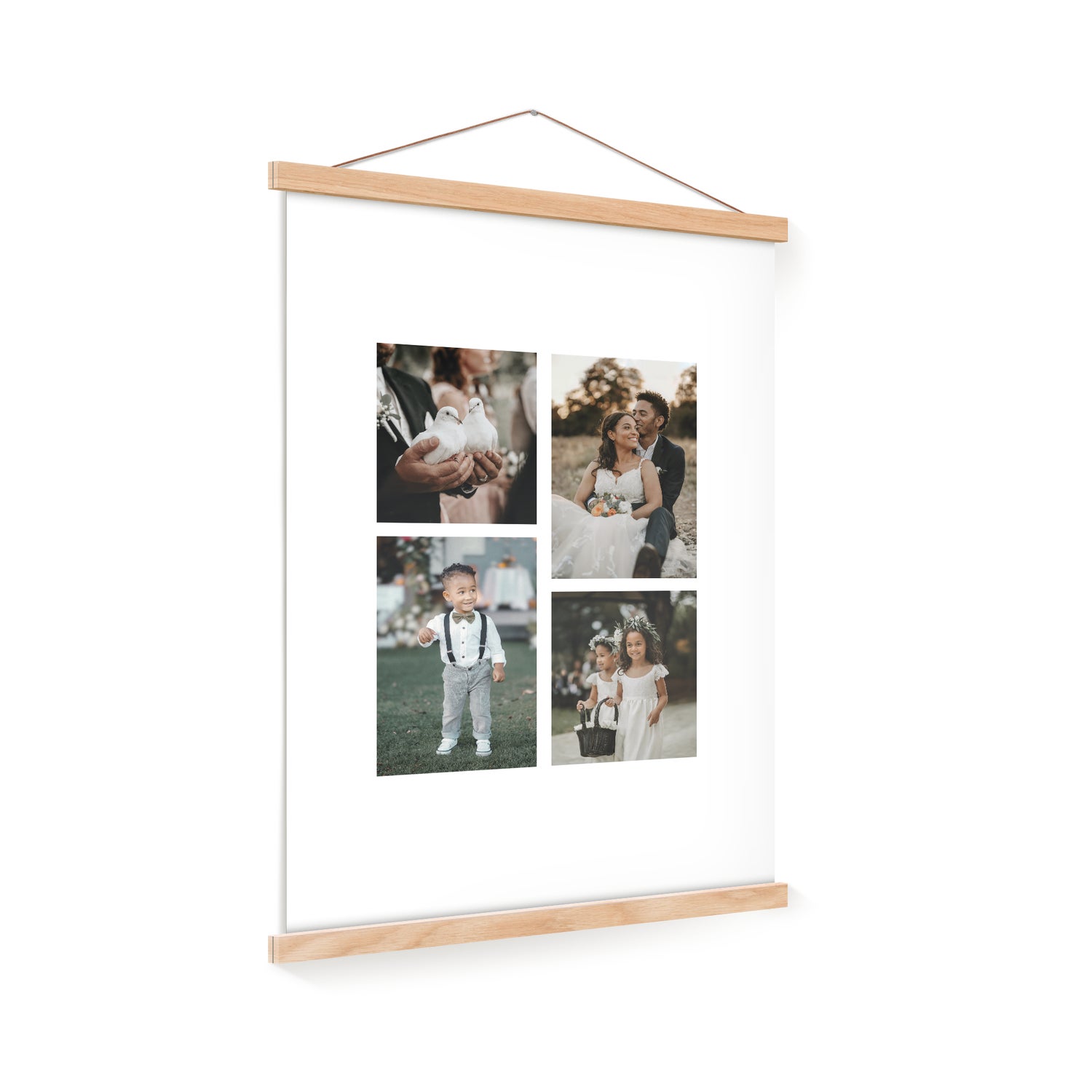 Personalizowany plakat z drewnianym magnetycznym wieszaczkiem 40 x 60 cm