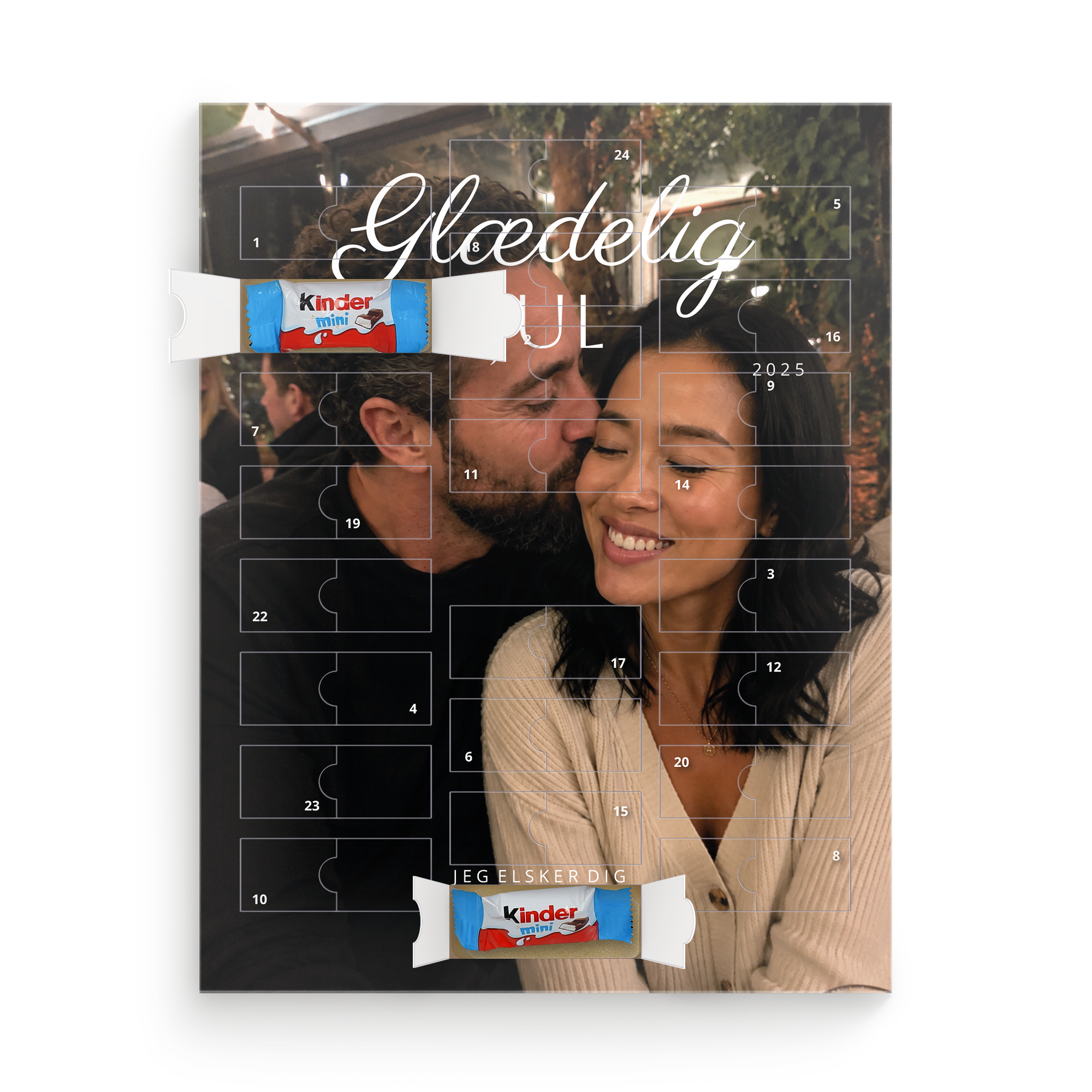 Personaliseret Kinder chokolade julekalender
