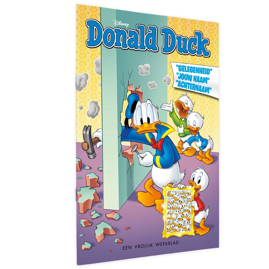 Stripboek Donald Duck met naam