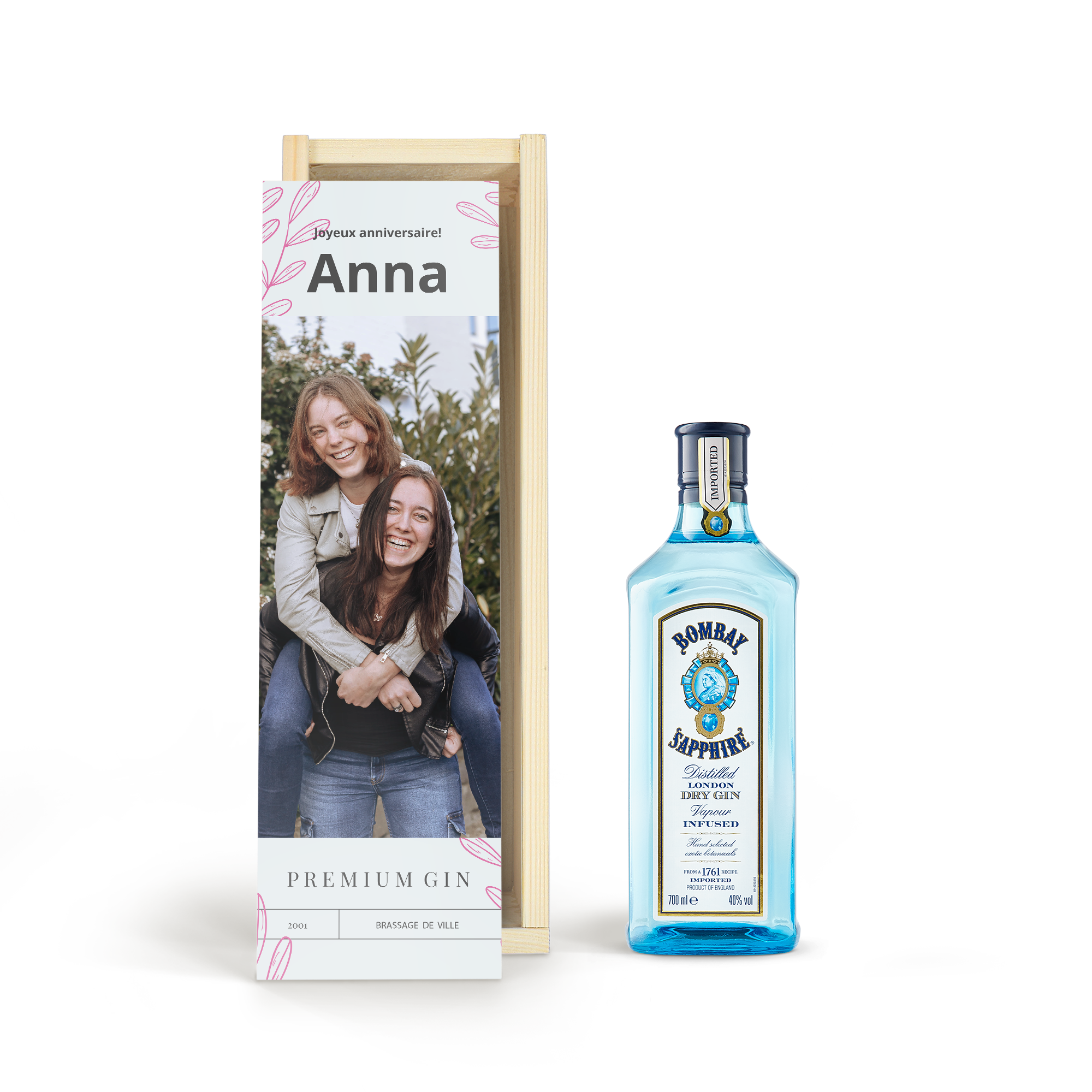 Coffret Gin personnalisé - Bombay Sapphire