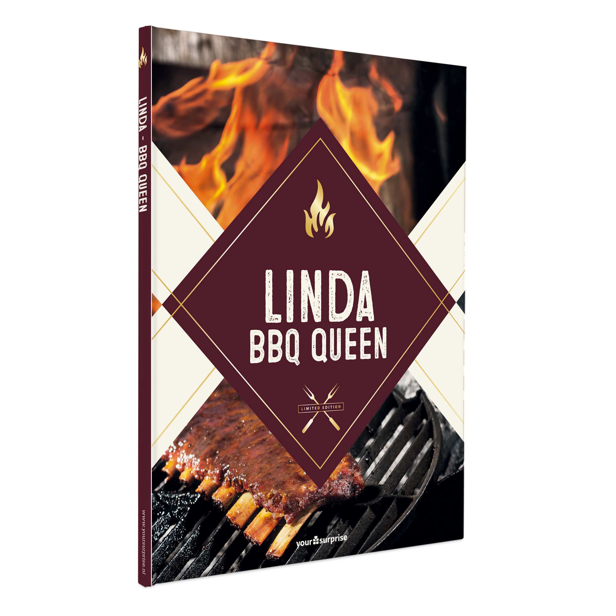 Barbecue kookboek "BBQ King/Queen" personaliseren