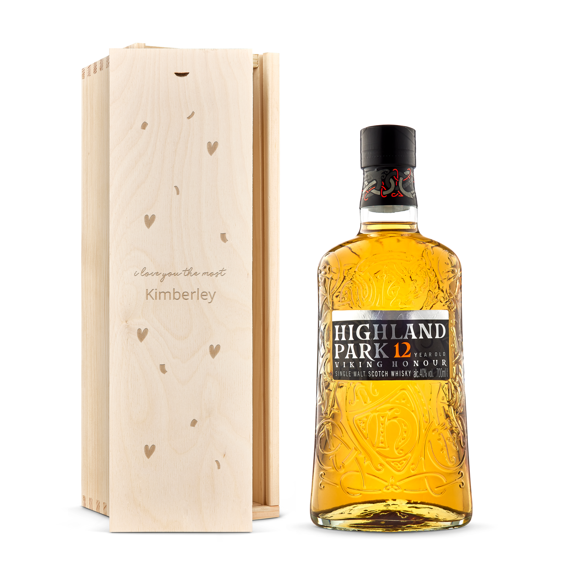 Whisky in gegraveerde kist - Highland Park 12 Years