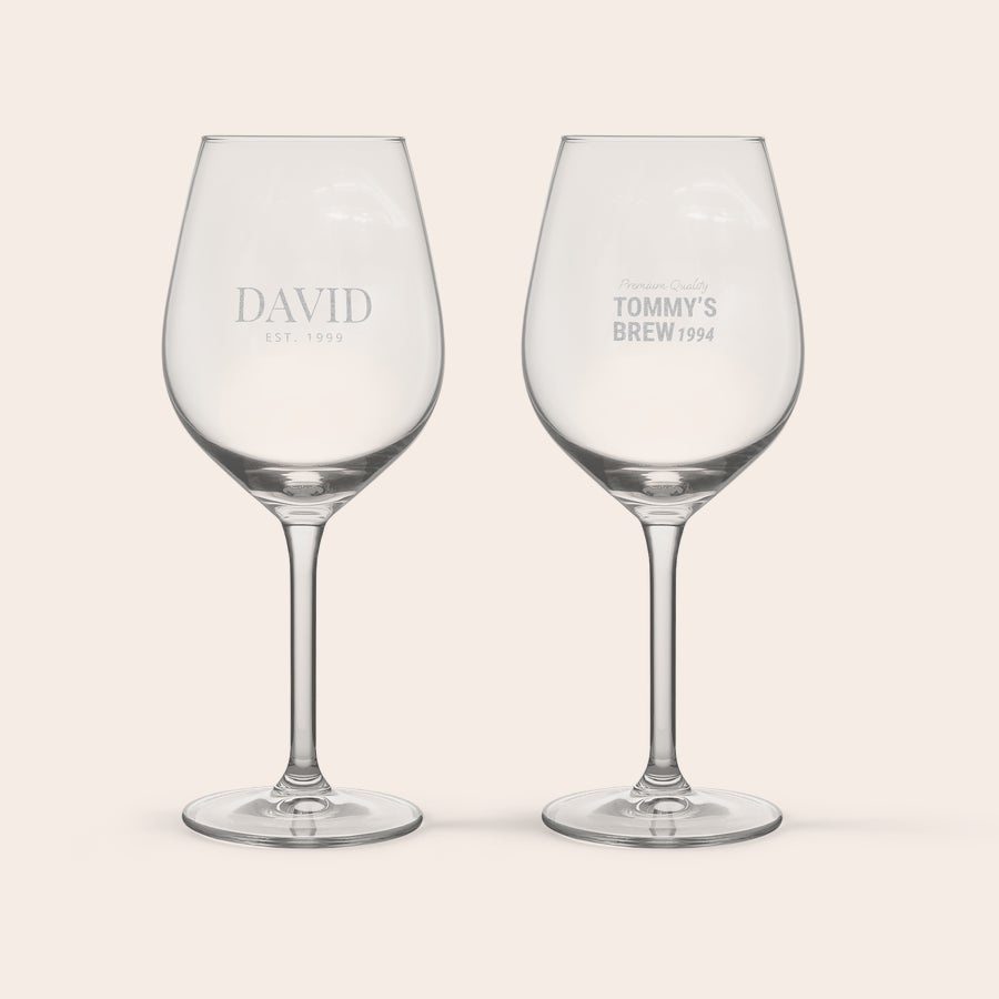Witte wijnglas graveren Witte wijnglas graveren