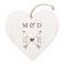 Wooden Valentine heart with text engraving
