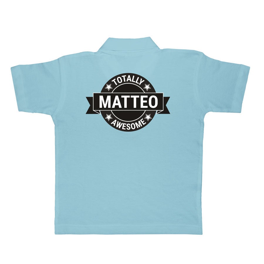 Kinder Poloshirt - Blau - 4 Jahre