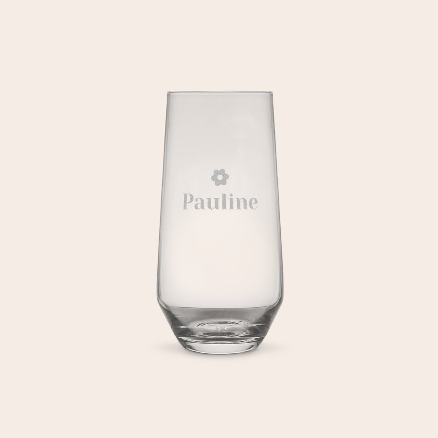 Gobelet personnalisé Verre à eau en cristal personnalisé prénom Pauline gravé au laser, un souvenir éclatant