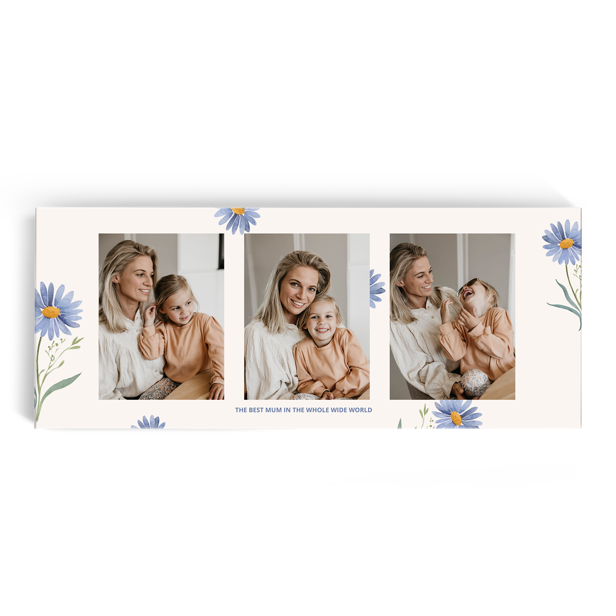 Ta XXL čokoladica s potiskano osebno fotografijo in besedilom The best mum in the whole wide world