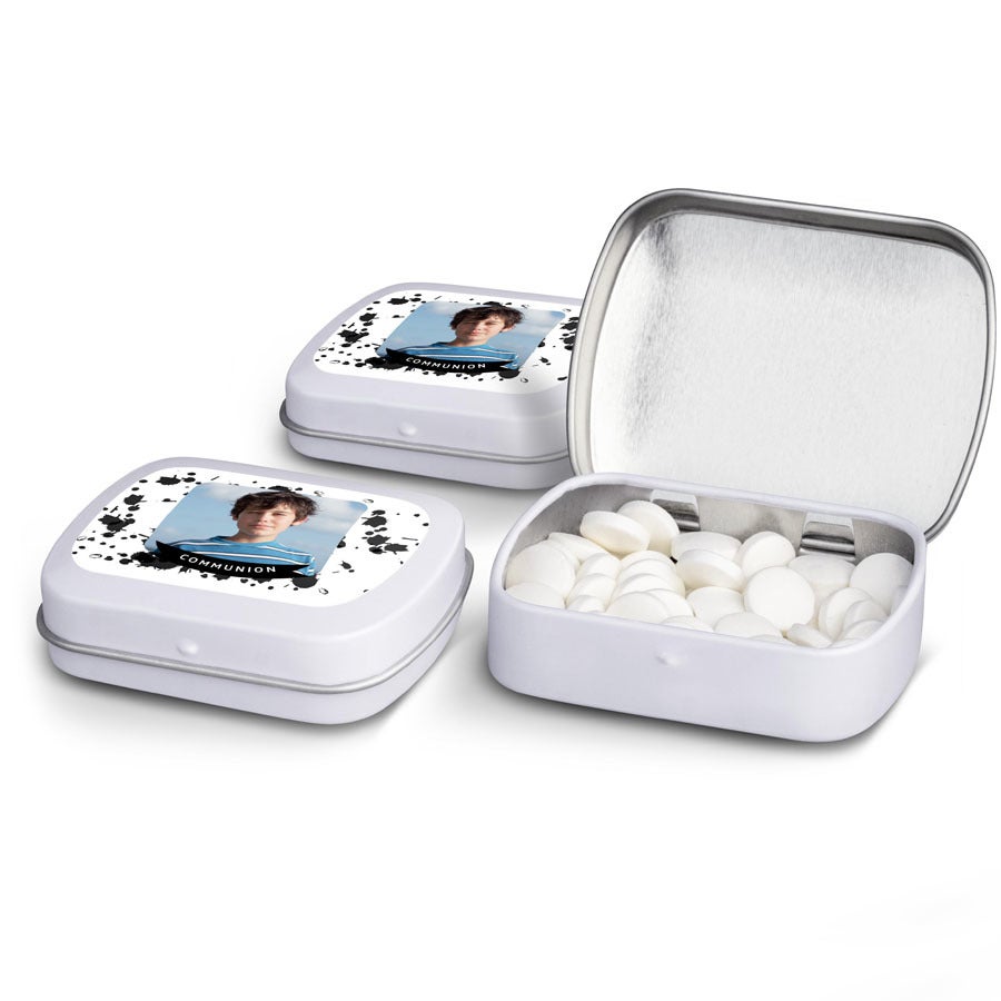 Personalised sweets tins - Peppermints - set of 40