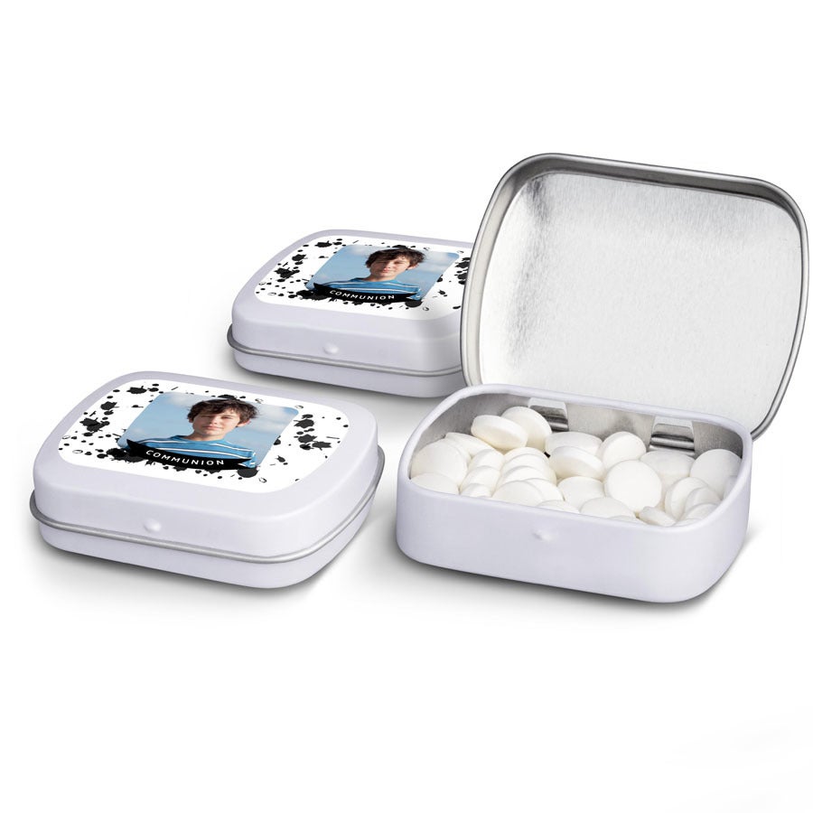 Personalised Sweets Tins - Peppermints - Set Of 40