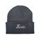 Broderet beanie - Grå