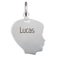 Engraved silver charm - Child's head - Boy