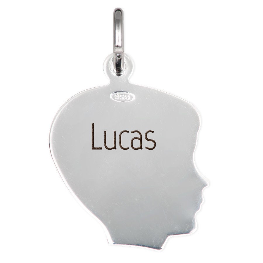 Vésett ezüstvarázs - Gyermek fej - Fiú