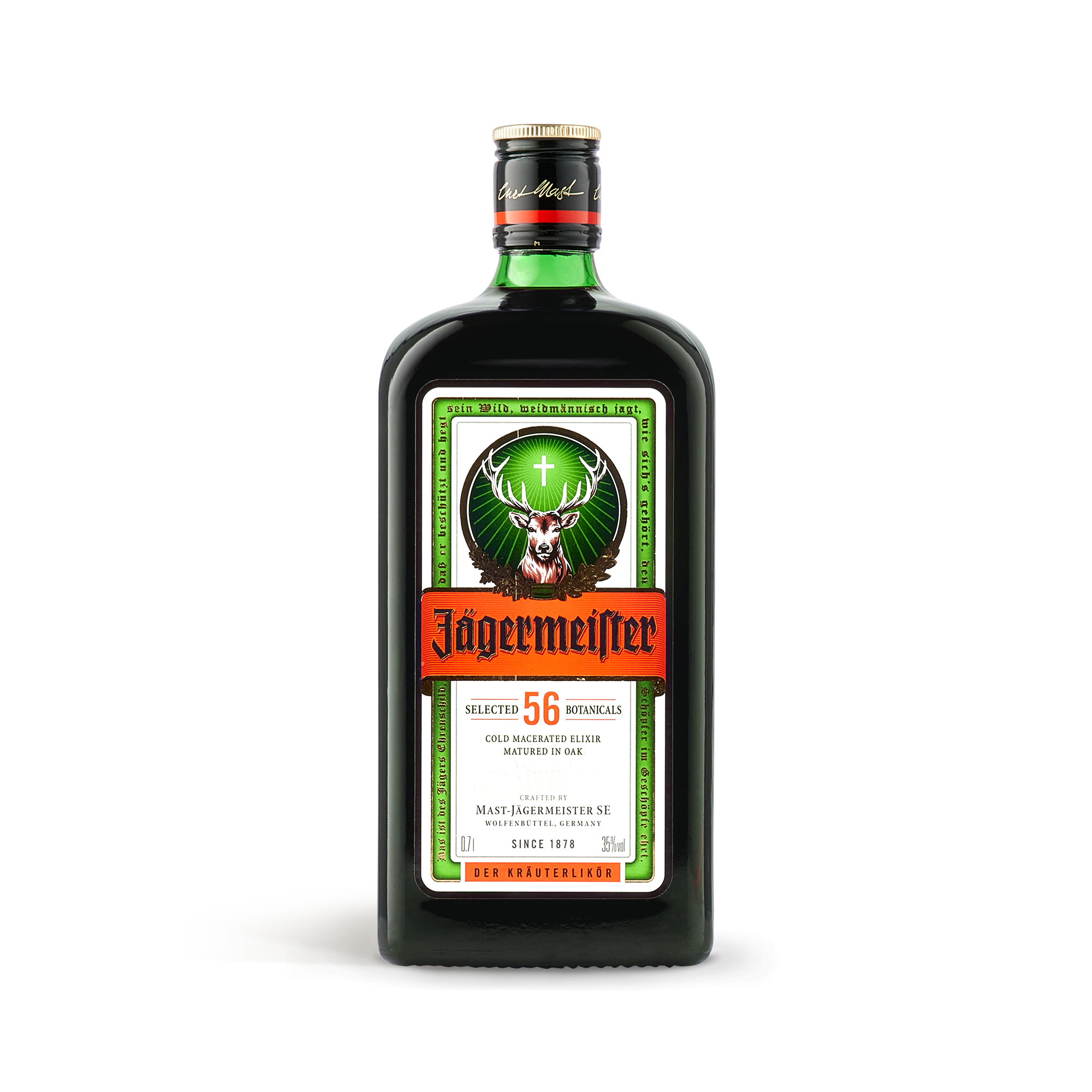 Láhev Jägermeister v gravírované dřevěné kazetě s vlastním textem na víku.
